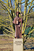 Sculpture of St Jacob St Jaques at Oberwerrn, Unterfranken, Bavaria, Germany, Europe