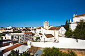 View from castle towards church Igreja da Misercordia, Tavira, Algarve, Portugal