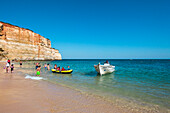 Boats near the beach, Benagil, Faro, Algarve, Portugal