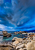 Stormy sunset over Lake Tahoe, Nevada