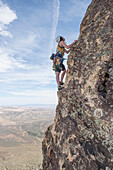 Climber Leland Nisky at Red Rocks Nevada.
