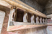 Forum Baths detail, Roman ruins of Pompeii, UNESCO World Heritage Site, Campania, Italy, Europe