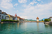 'Chapel bridge on River Reuss; Lucerne, Switzerland'