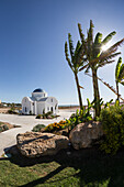'White church building along the mediterranean coast; Geroskipou, Cyprus'