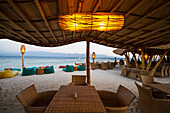 Pearl Beach Lounge at dusk, Gili Trawangan, West Nusa Tenggara, Indonesia