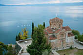 Church Of St. Jovan (St. John The Theologian) At Kaneo And Ohrid Lake At Sunset, Ohrid, Macedonia