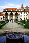 senate building, wallenstein garden in the mala strana quarter, prague, bohemia, czech republic