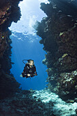 Scuba Diving in Mbuco Caves, Marovo Lagoon, Solomon Islands