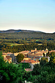 France, Rhone-Alpes, Drome, Beaufort-sur-Gervanne village at the entrance of the Regional Natural Park of Vercors, landscape