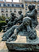 France, Paris, Square de la place des Martyrs-Juifs-du-Vélodrome-d'Hiver