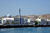 Sultanate of OMAN, Muscat, view on the old city of muscat and the Mutrah area