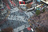 Japan, Tokyo City, Shibuya Station West side, Hachiko Crossing