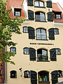Denmark, Copenhagen, hotel facade