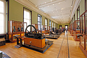 France,Paris, 3rd district, Museum of Arts and Crafts, Energy Collection, In the left foreground a Lenoir engine from 1860