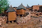 Mali, Dogon country, villages along Bandiagara cliff, millet granary