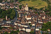 France, Lot (46) Martel village of Haut-Quercy on the Causse de Martel, (aerial view)