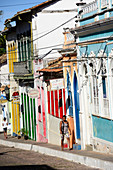 street with colored buidings in Lencois, State of Bahia, on the northeast coast of Brazil , South America