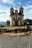 View of the Igreja de Sao Francisco de Assis  at the unesco world heritage city of Ouro Preto in Minas Gerais , Brazil, South America