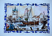 painted tiles in Paraty, State of  Rio de Janeiro, Brazil, South America