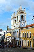 Pelourinho, the historical center of  Salvador da Bahia, the city of the Holy Saviour of the Bay of all Saints on the northeast coast of Brazil , South America