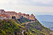 Italy, Sicily, Enna, View of the city of Enna