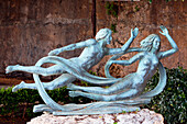 Italy, Sicily, Syracuse, Ortigia district, Fountain Arethusa, Sculpture