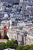 France,Paris, 15th arrondissement, Parc André Citroën, View Auteuil church since the tethered balloon