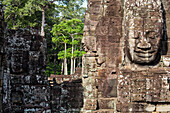 Ruins at Bayon Temple, Siem Reap, Siem Reap, Cambodia