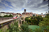 View on Cividale del Friuli at river Natisone, Friuli, North Italy, Italy
