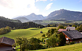 Großsölk over the valley of the Enns, Styria, Austria