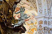 In the abbey church of Rottenbuch, Upper Bavaria, Bavaria, Germany