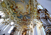 In the Wies church, Upper Bavaria, Bavaria, Germany