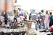 People at the local market in Kigamboni, Tanzania, Africa