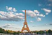 Eiffel Tower over Paris cityscape, Ile-de-France, France
