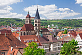 Old Town with St. Dionysius church (Stadtkirche St. Dionys), Esslingen (Esslingen-am-Neckar), Baden-Wurttemberg, Germany, Europe