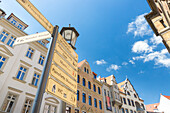 Altstadt, Hinweisschilder, Wegweiser mit Sehenswürdigkeiten, Meißen, Sachsen, Deutschland, Europa