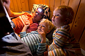 Bedtime story in an alpine hut, alp, holiday, MR, Maria Alm, Berchtesgadener Land, Alps, Austria, Europe