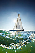 Schaerenkreuzer, skerry cruiser on lake Starnberg, Upper Bavaria, Bavaria, Germany