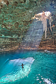 Cenote Samula, near Valladolid, Yucatan, Mexico, North America