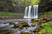 Sgwd yr Eira waterfall, Ystradfellte, Brecon Beacons National Park, Powys, Wales, United Kingdom, Europe