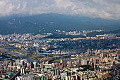 Blick vom Taipei Financial Center, Taipei 101 Wolkenkratzer, Taiwan, Republik China, Asien