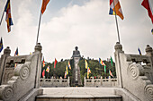 Tian Tan buddha statue around Po Lin Monastry, Lantau Island, Hongkong, China, Asia