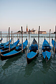 Gondolas At Dusk, Venice, Italy