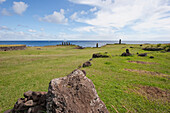 Ahu Vai Huri, Ahu Tahai & Ahu Ko Te Riku At The Tahai Ceremonial Complex, Rapa Nui Easter Island, Chile