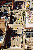 Aerial view of New York street, New York, United States