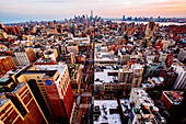 Aerial view of New York cityscape, New York, United States