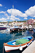 Harbour with fishing boats, Porto Azzuro, Island of Elba, Livorno Province, Tuscany, Italy, Europe