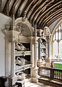 Fettiplace Monuments, St. Mary's Church, Swinbrook, Oxfordshire, Cotswolds, England, United Kingdom, Europe