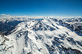 Aerial view of Peak Piazzi Valdidentro, Sondrio, Valtellina, Lombardy, Italy, Europe