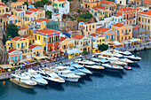 Symi Harbour, Symi, Dodecanese, Greek Islands, Greece, Europe